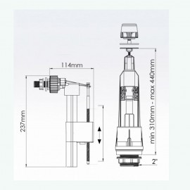 Hakersan Basmalı Rezervuar İç Takım Yandan Su Girişli