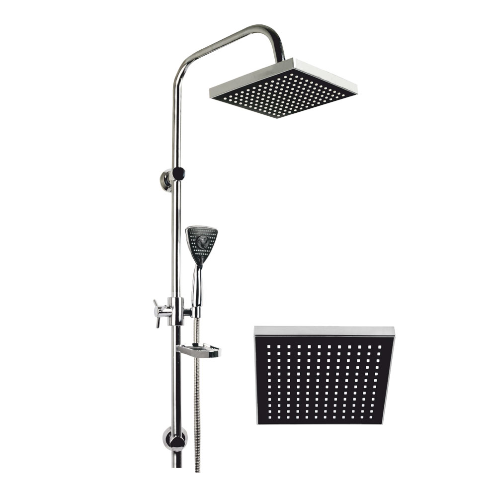 Robot Duş Seti Siyah Kare