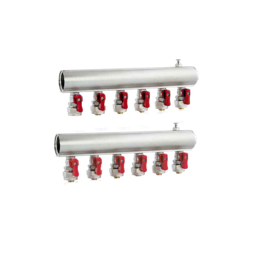 1" - 1/4 Mini Vanalı Kollektör (Kırmızı)