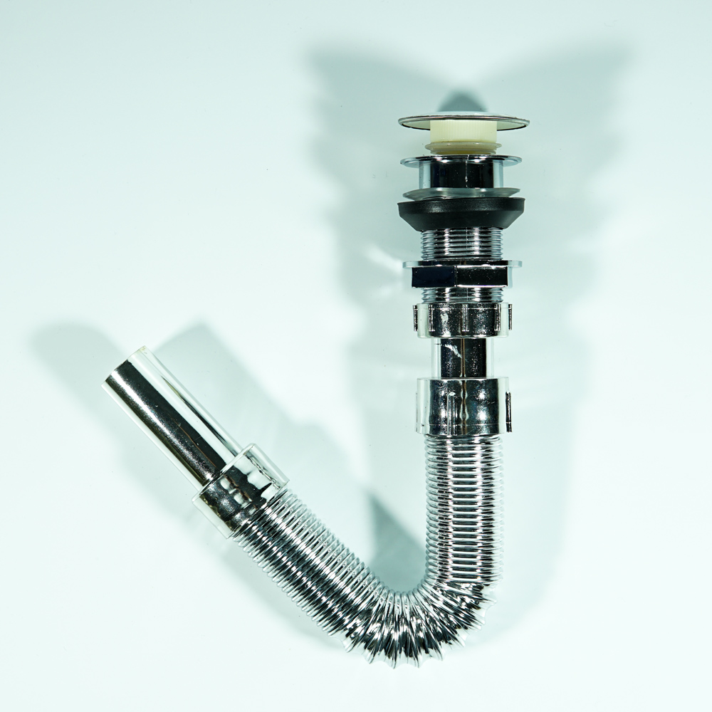 Basmalı Krom Lavabo Sifonu